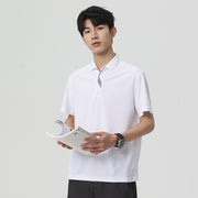 Men's High-end Casual Comfortable Solid Color Short-sleeved Top