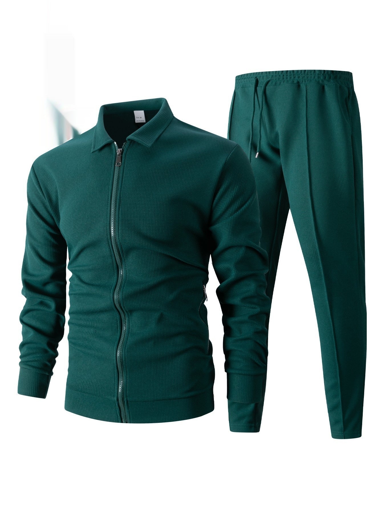 Autumn Youth Zipper Pocket Lapels Slim Fit Men's front view