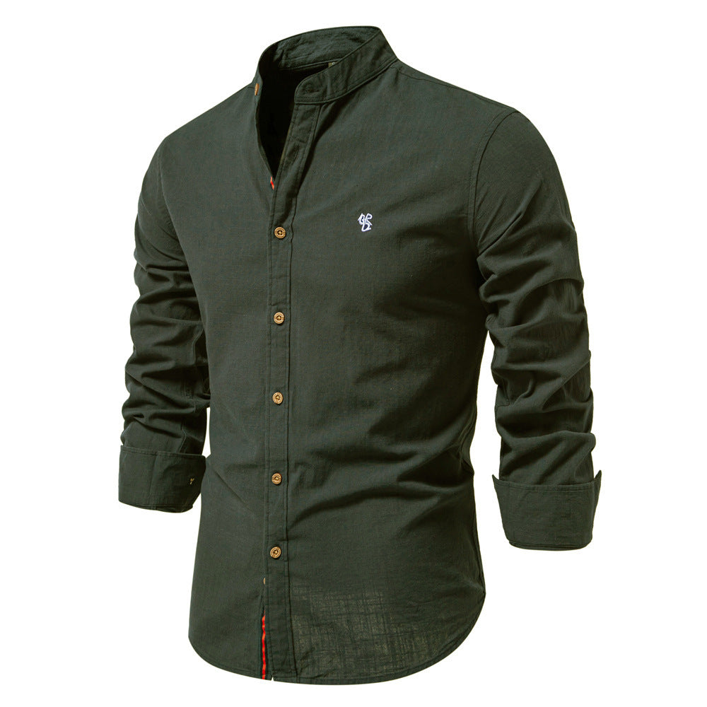 Casual Japanese Fashion Solid Color Long Sleeve Shirt
