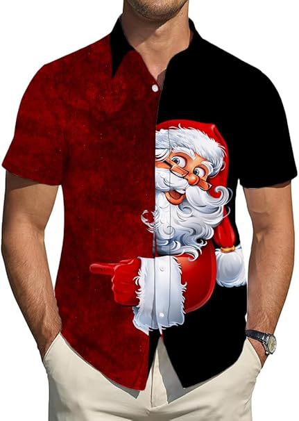 Men's Hawaiian Shirt With Striped Lapel And Short Sleeves