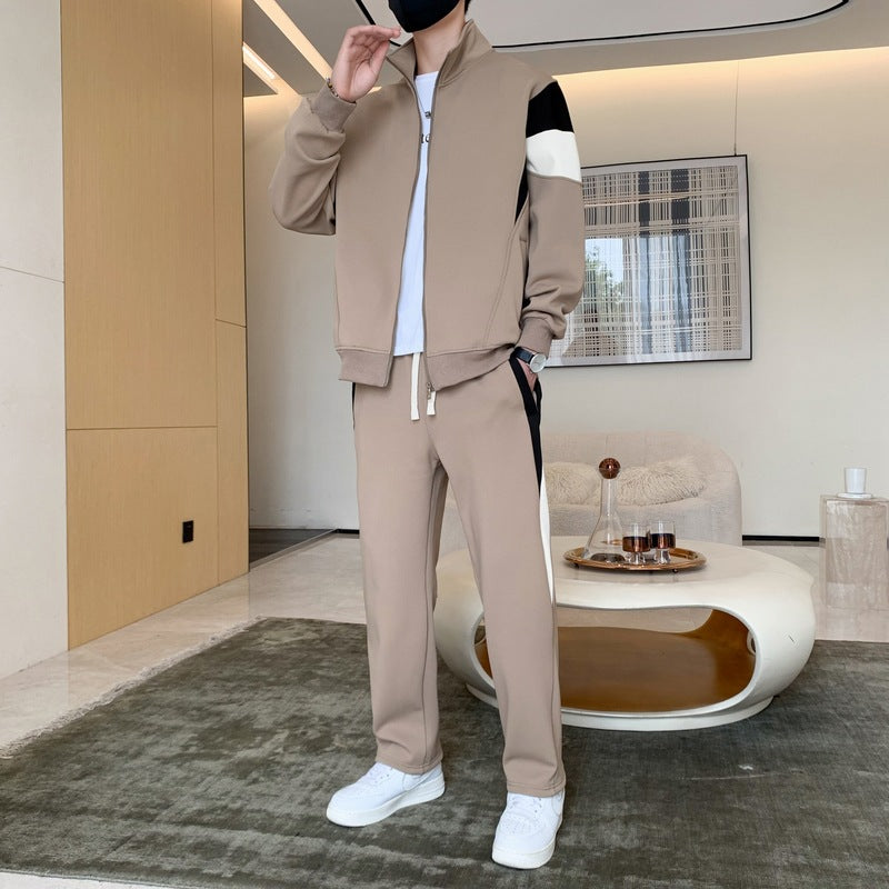 Men's Loose Fashion Casual Sport Cardigan Suit back view