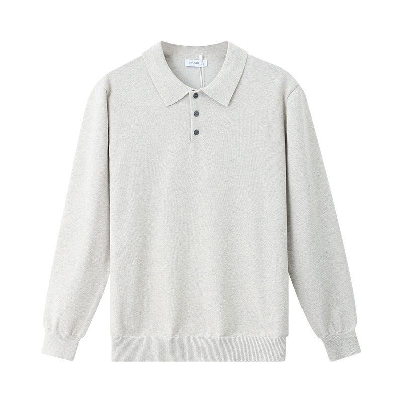 Men's Autumn And Winter Leisure All-matching Long Sleeve Top front view