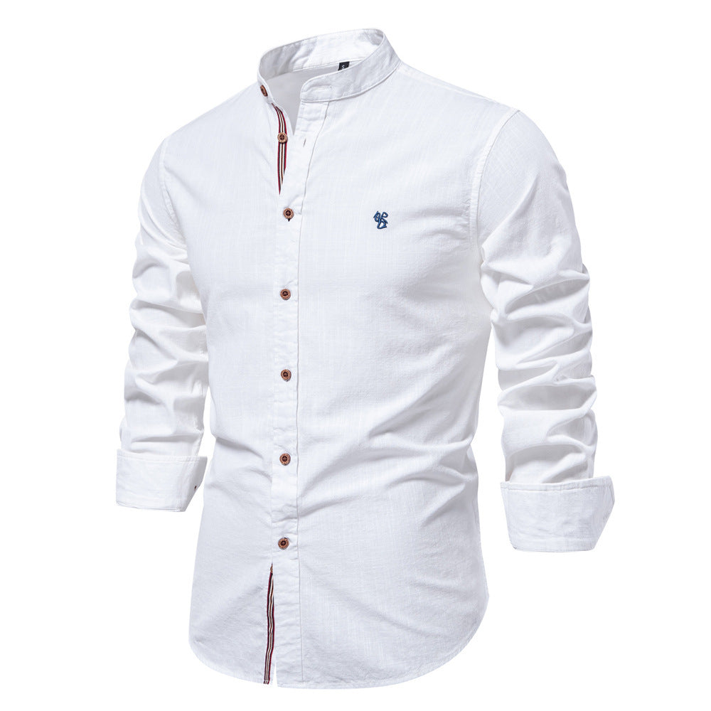 Casual Japanese Fashion Solid Color Long Sleeve Shirt