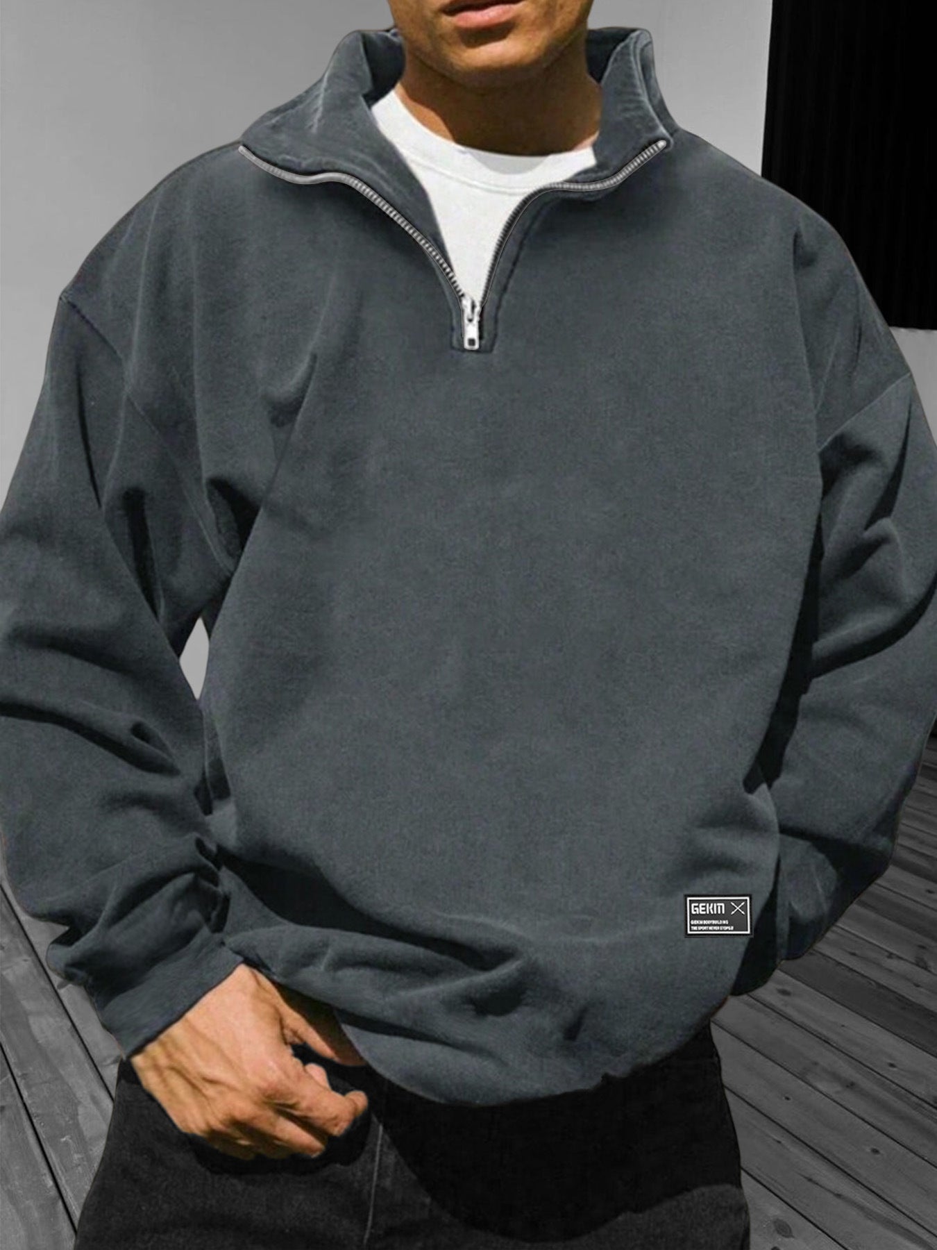 Autumn And Winter Long-sleeved Hooded Zip-up Sporty Casual Semi-American
