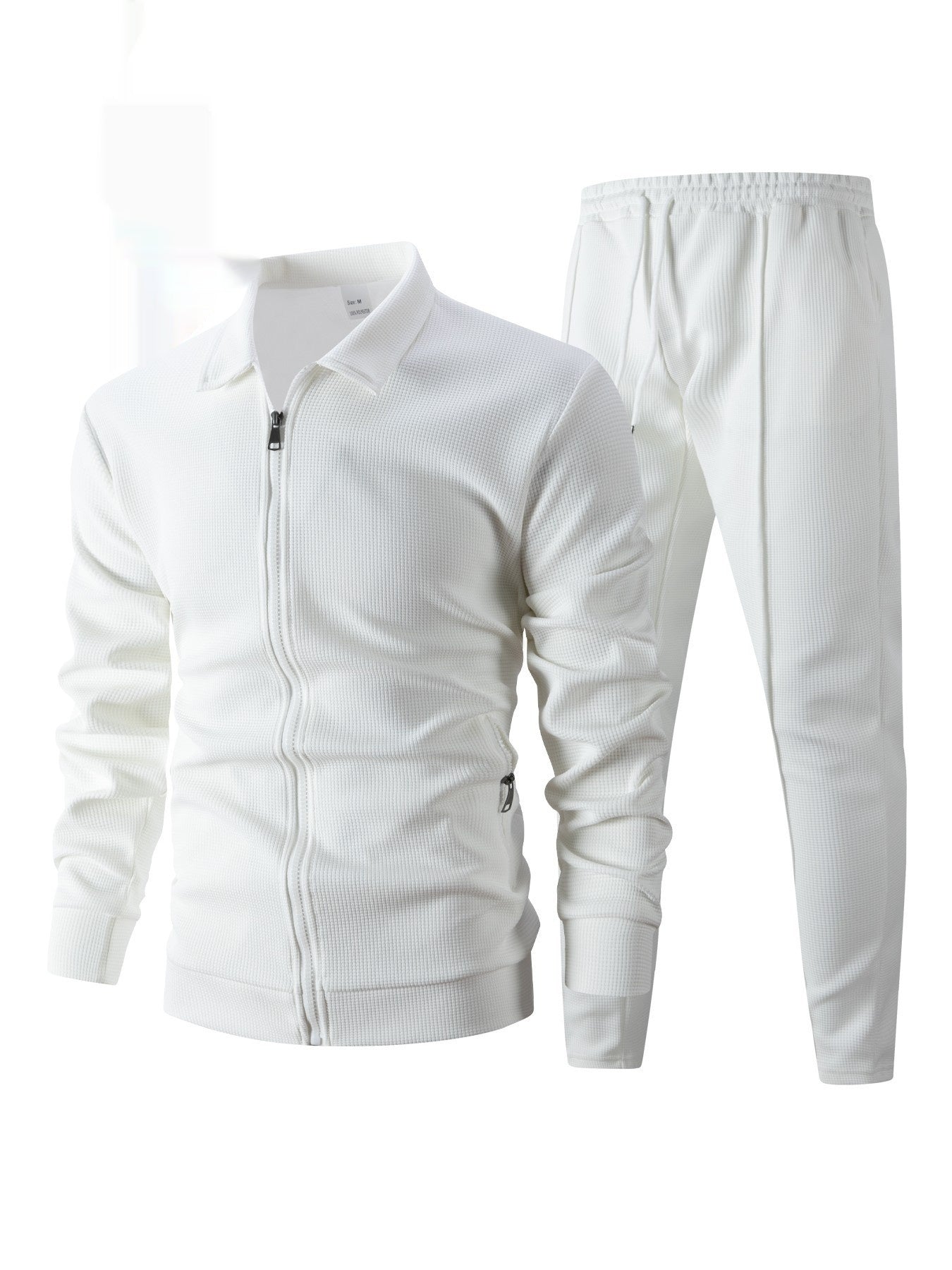 Autumn Youth Zipper Pocket Lapels Slim Fit Men's front view