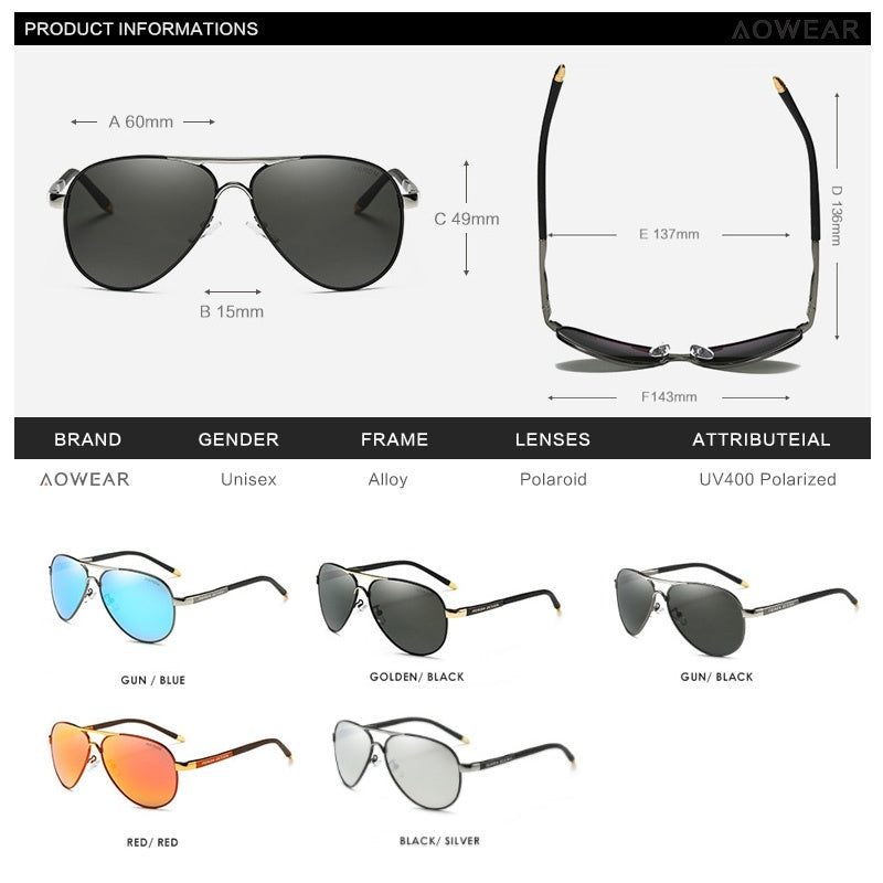 Sun Glasses Men Travel For Pilot Sunglasses Big Frame