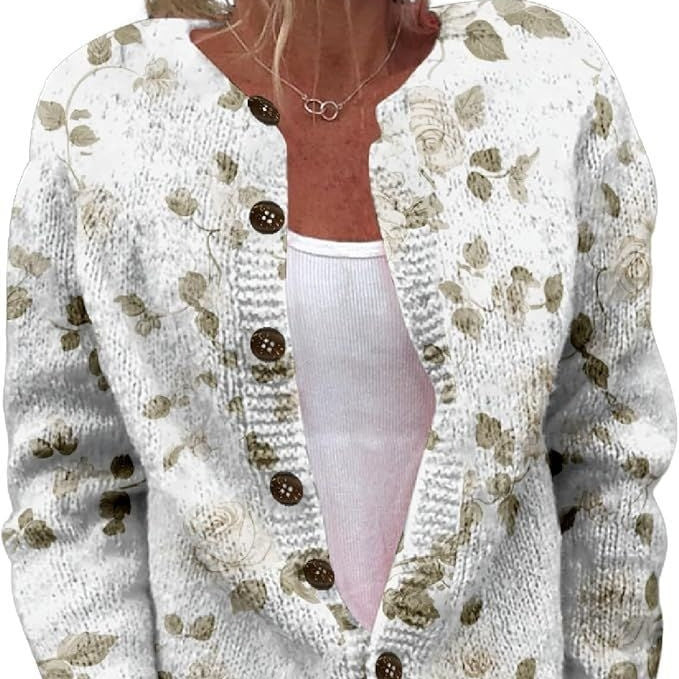 3D Digital Printing Style Cardigan Sweater
