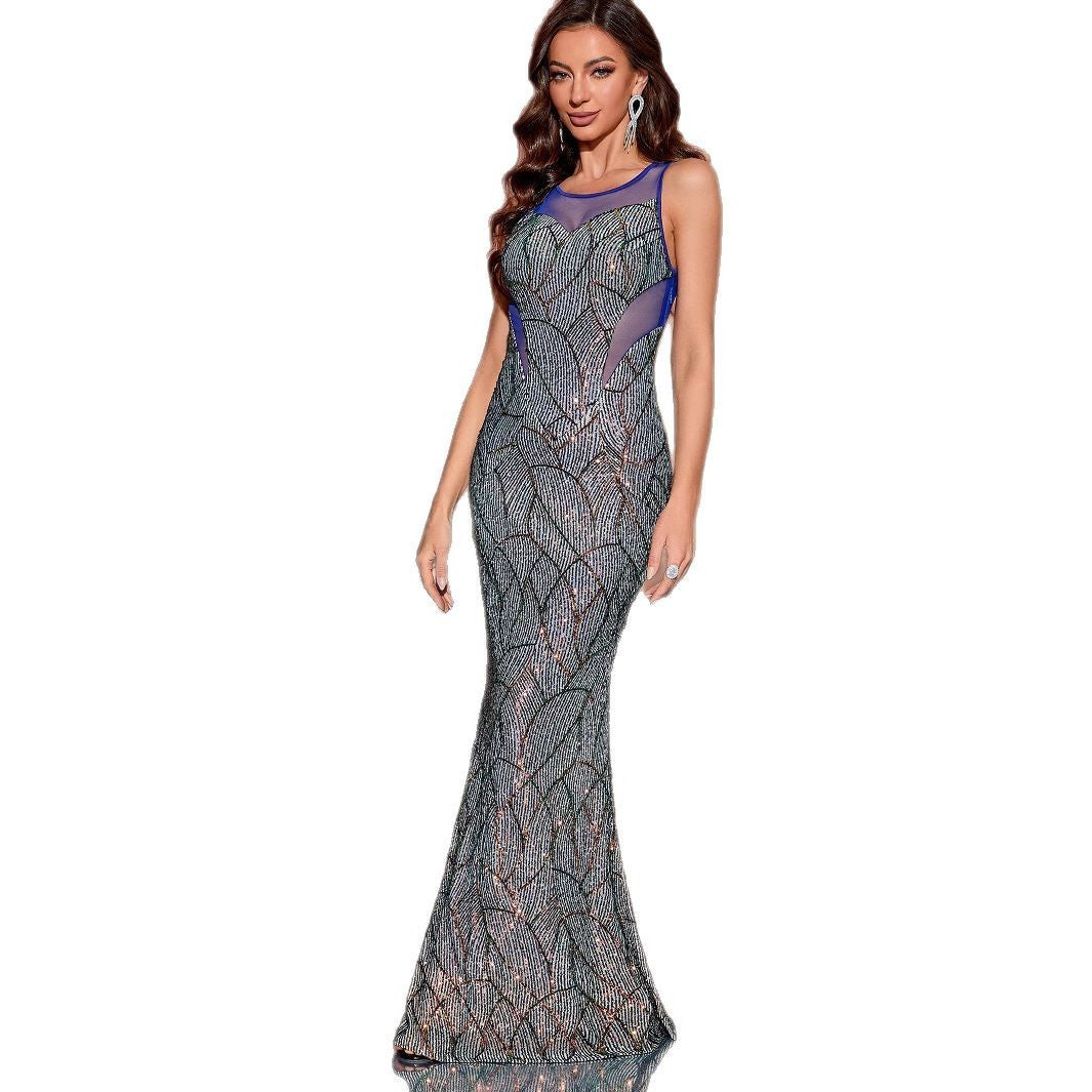 Banquet Party Fishtail Dress Bright