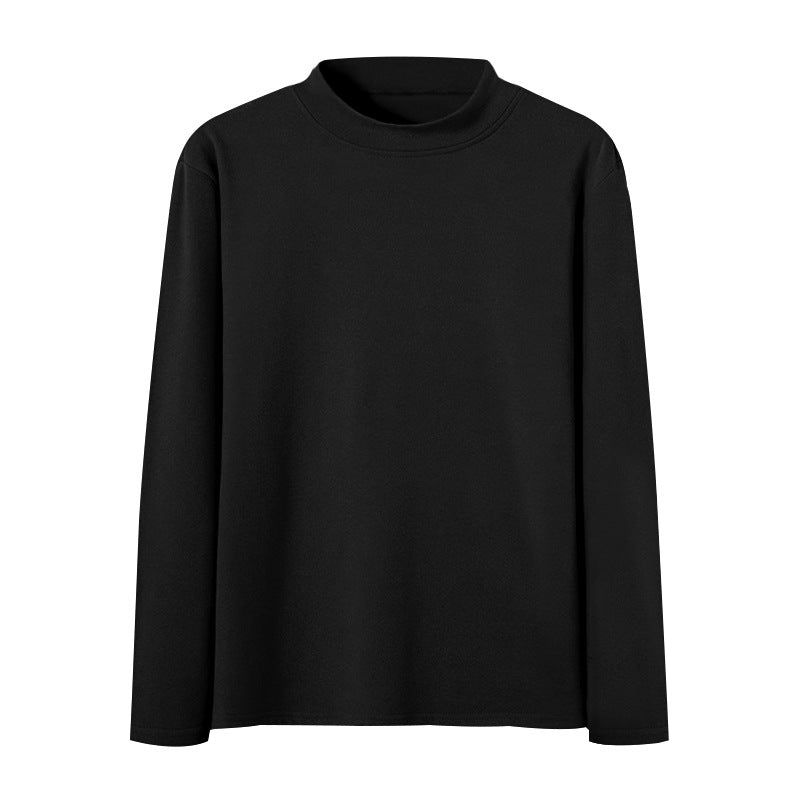 Men's Cashmere Mid-Neck Knit Sweater – Warm Winter Layering Pullover