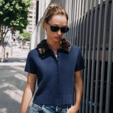 2025 New European And American Style Fashion Women's Wear Animal Print Neckline Knitted Short Sleeve