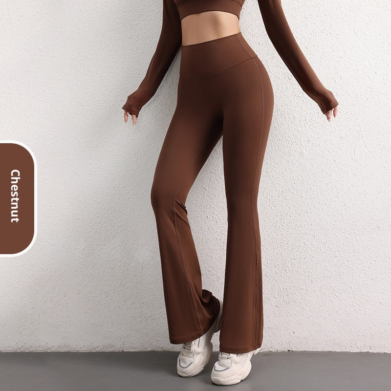 European And American High-waisted Peach Butt-lifting Quick-dry Flare Yoga Pants For Women