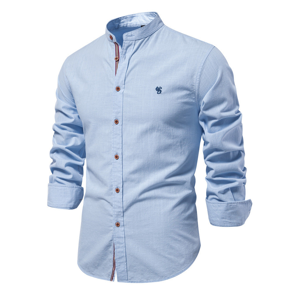 Casual Japanese Fashion Solid Color Long Sleeve Shirt