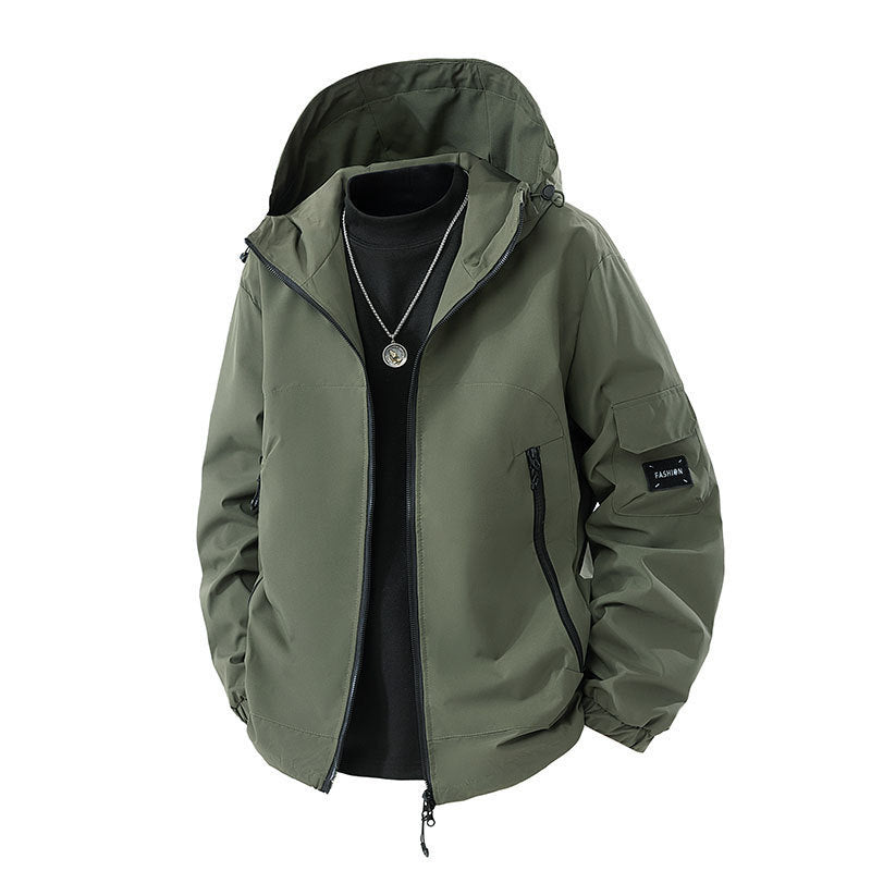 Brand Loose Cargo Windproof Jacket front view