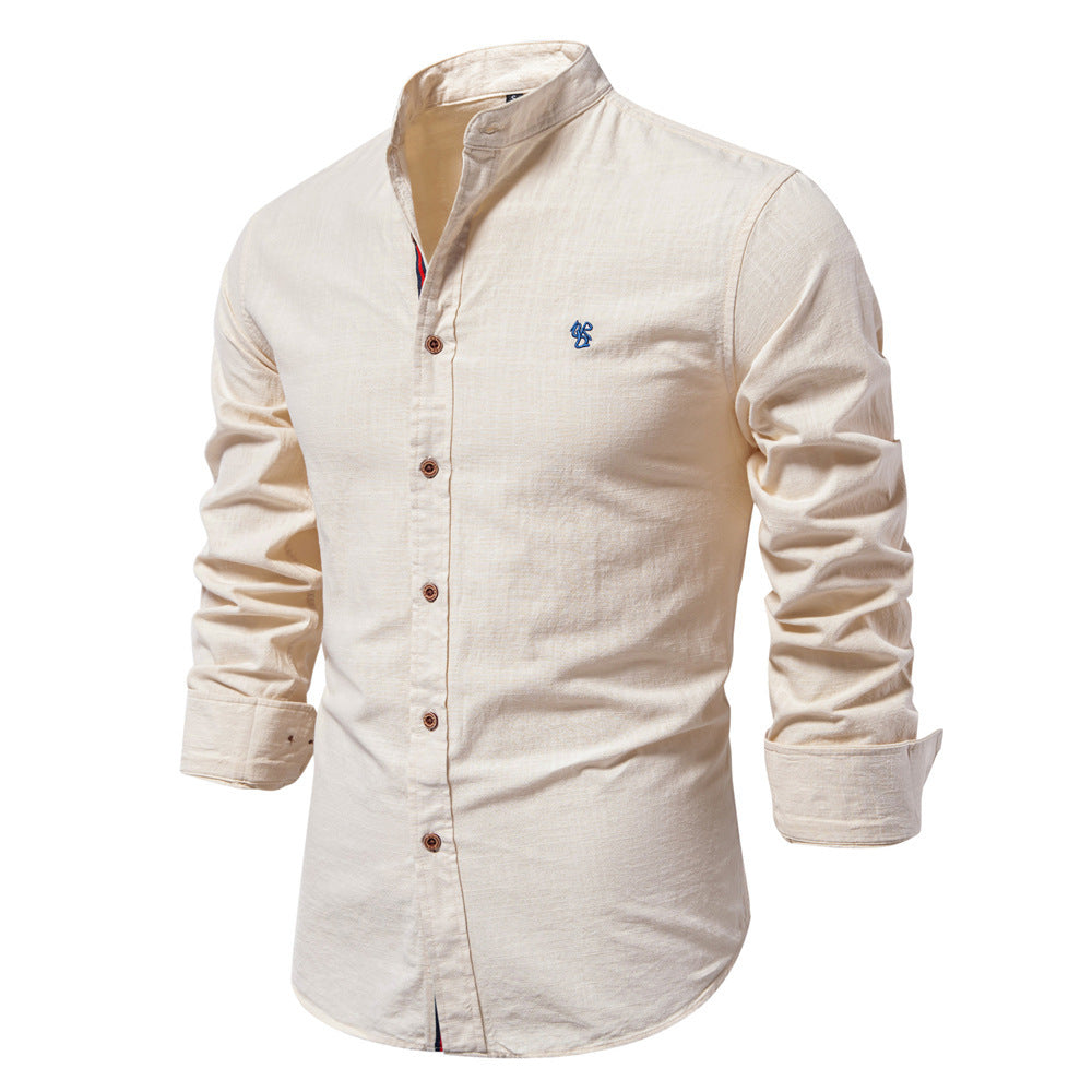Casual Japanese Fashion Solid Color Long Sleeve Shirt
