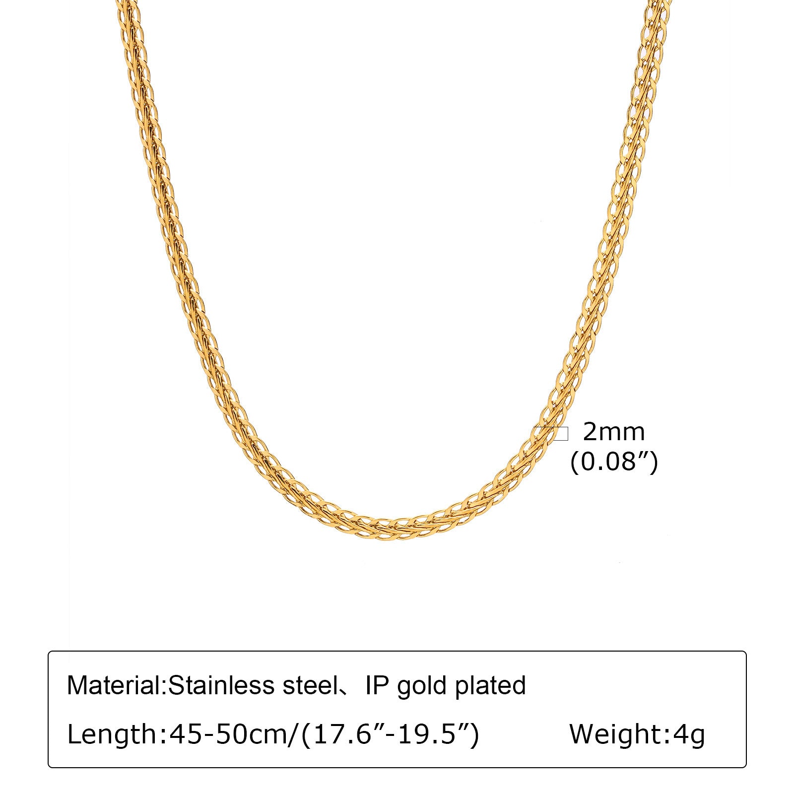 Snake Bones Chain Mesh Twist Necklace