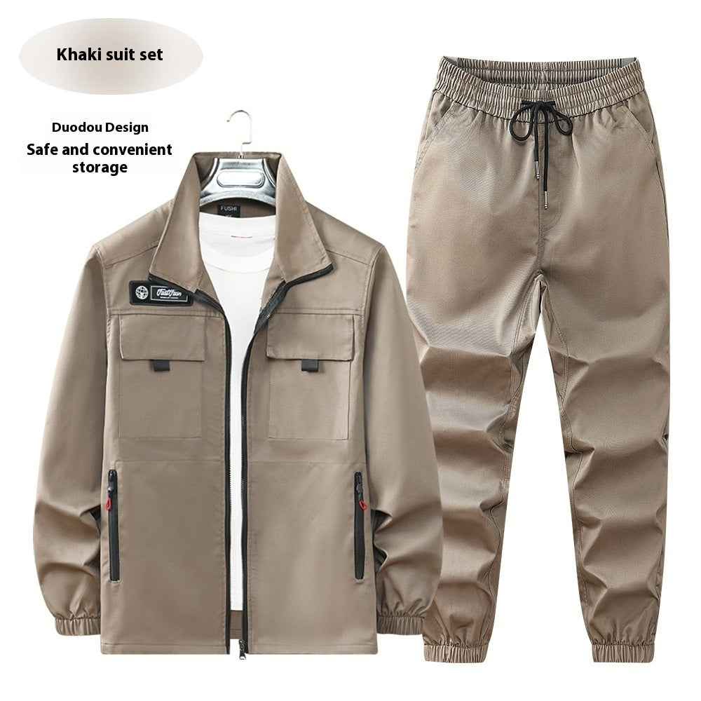 Workwear Men's Elastic Outdoor Leisure Suit Workwear front view