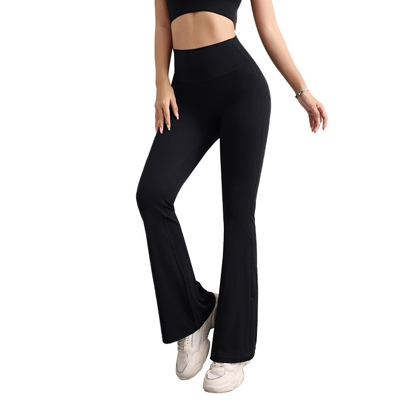 European And American High-waisted Peach Butt-lifting Quick-dry Flare Yoga Pants For Women