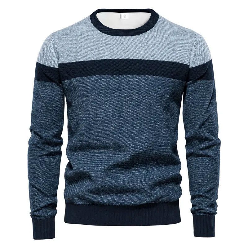 Men's Same 3d Printing Youth Striped Pullover Bottoming Shirt