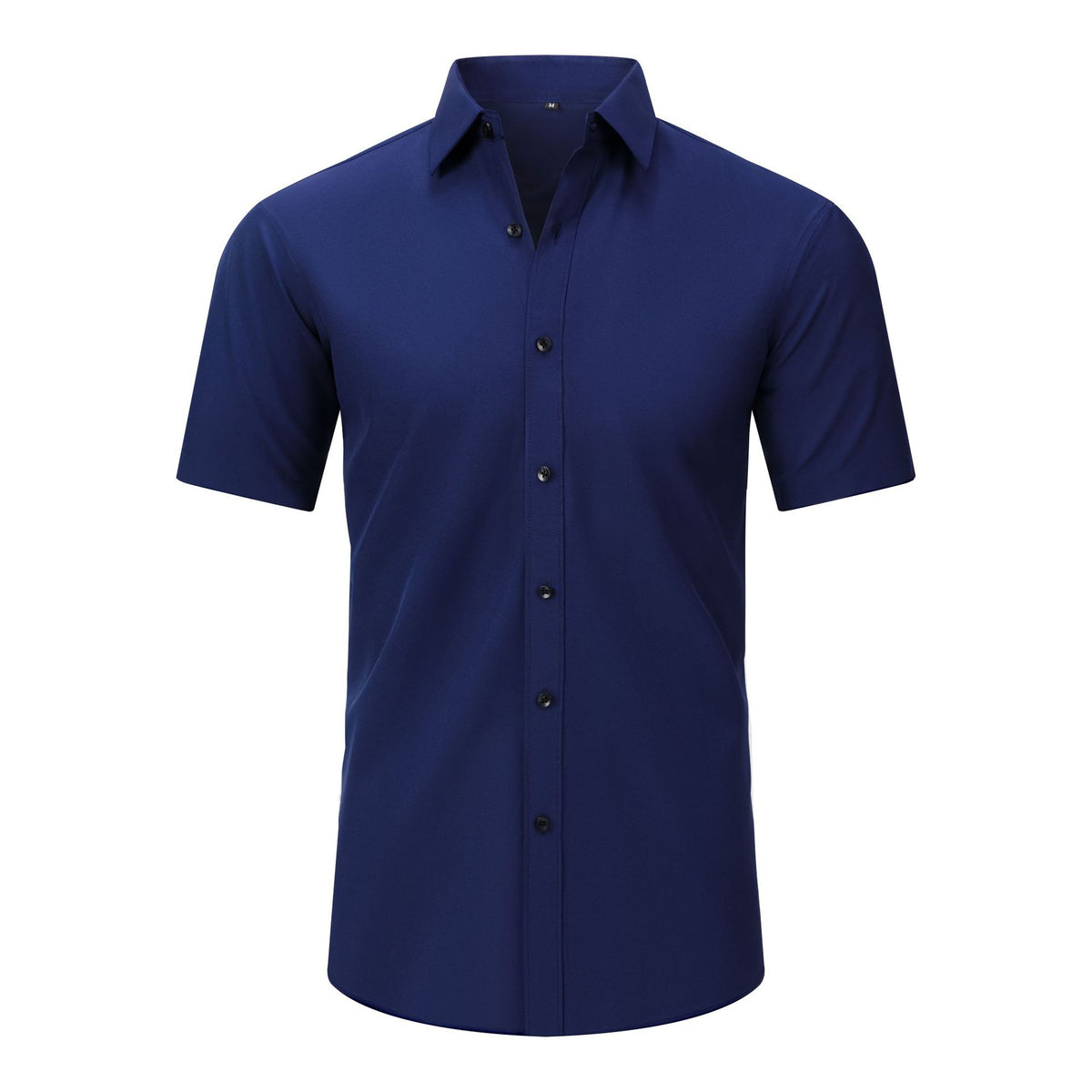 Mens Short-sleeve Stretchy Plus-size Lightweight Shirt