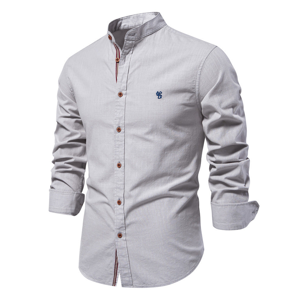 Casual Japanese Fashion Solid Color Long Sleeve Shirt