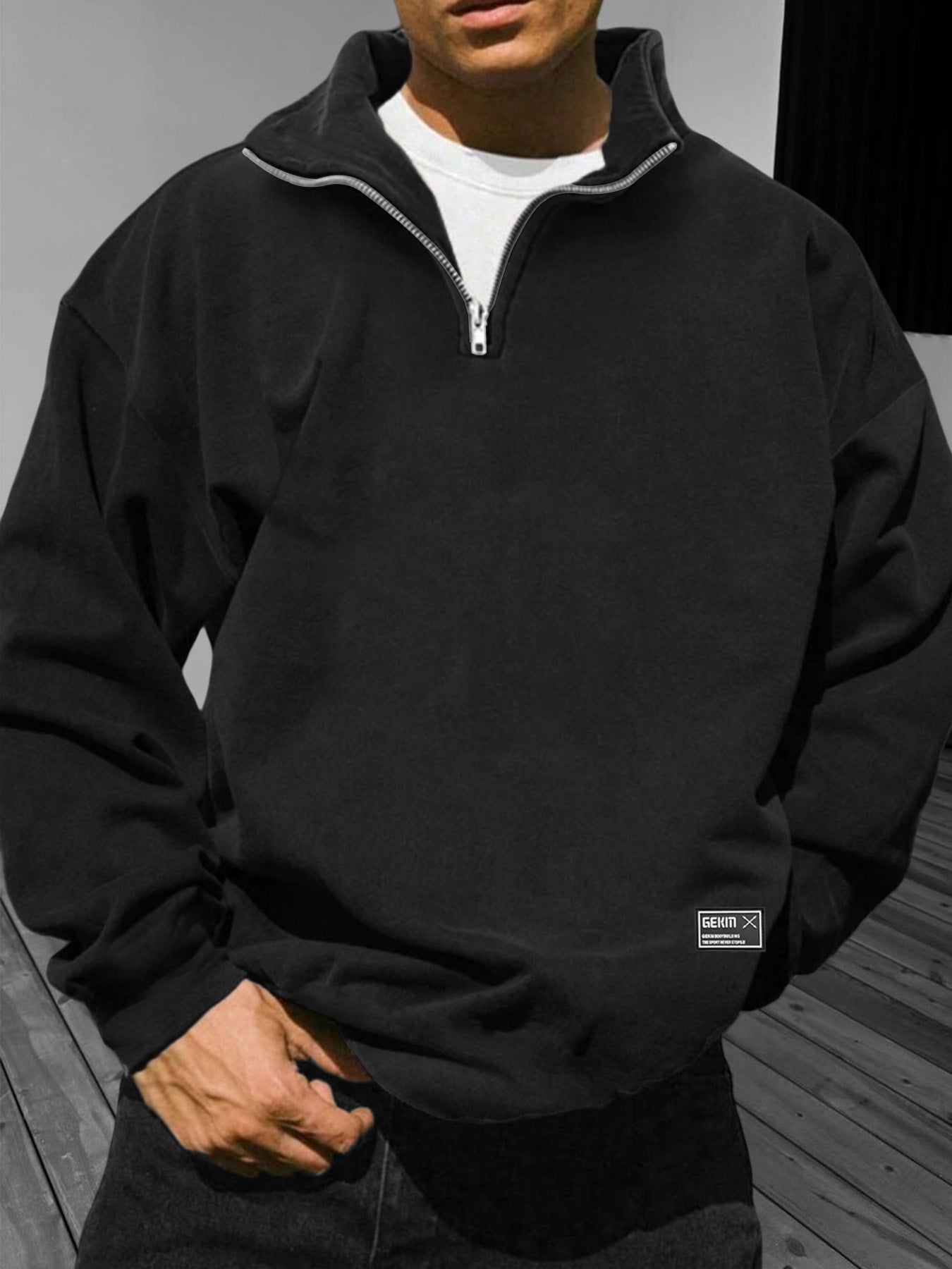 Autumn And Winter Long-sleeved Hooded Zip-up Sporty Casual Semi-American