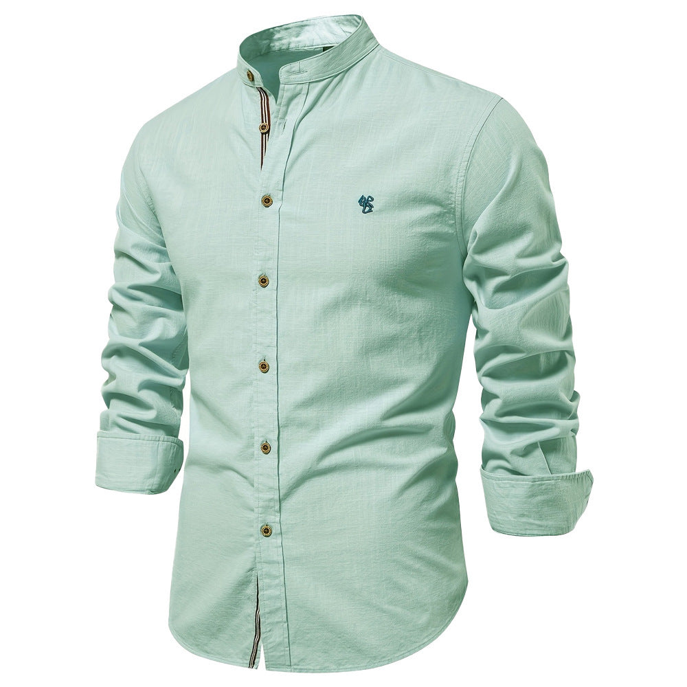 Casual Japanese Fashion Solid Color Long Sleeve Shirt