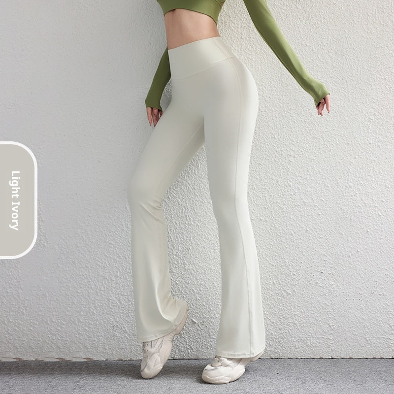 European And American High-waisted Peach Butt-lifting Quick-dry Flare Yoga Pants For Women