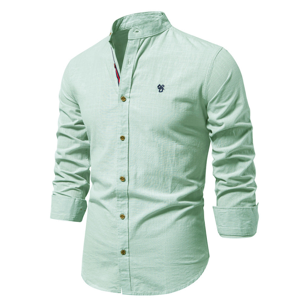 Casual Japanese Fashion Solid Color Long Sleeve Shirt