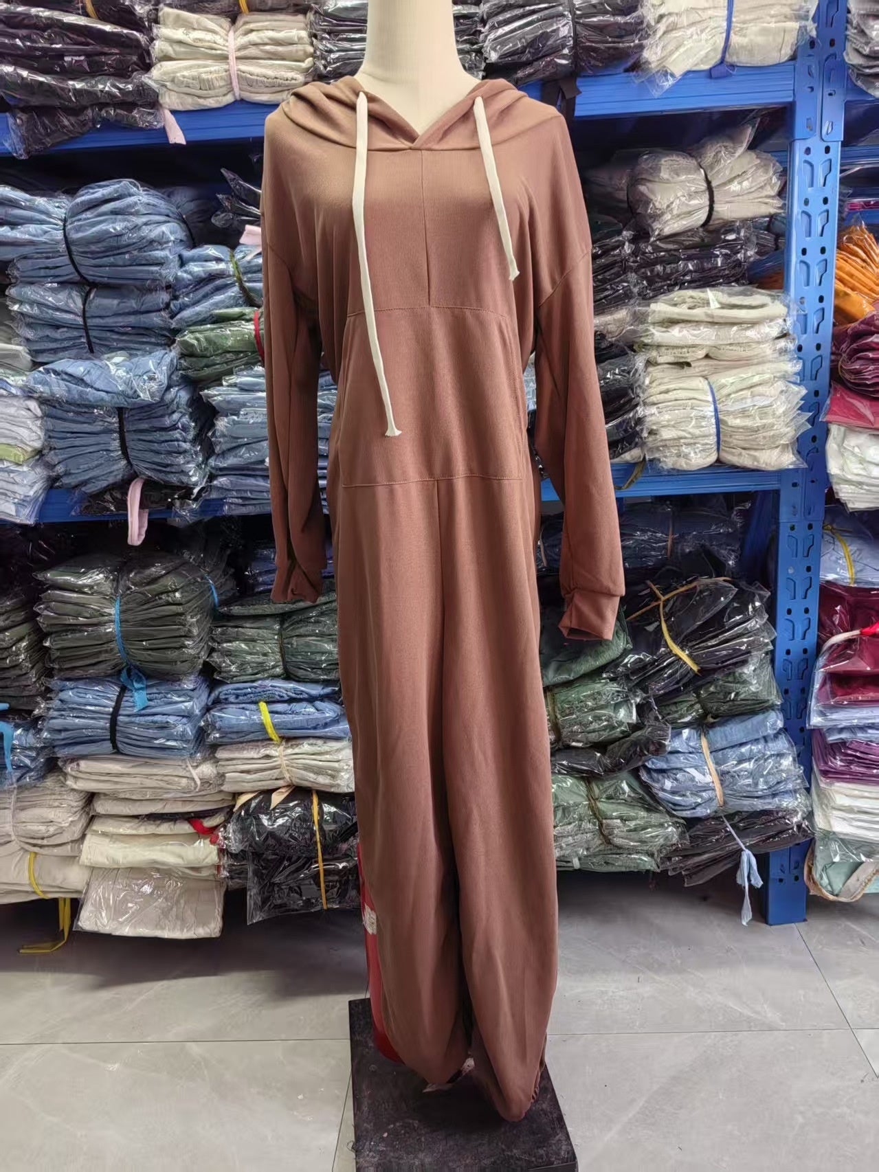 Autumn And Winter One-piece Leisure Solid Color Hoodie