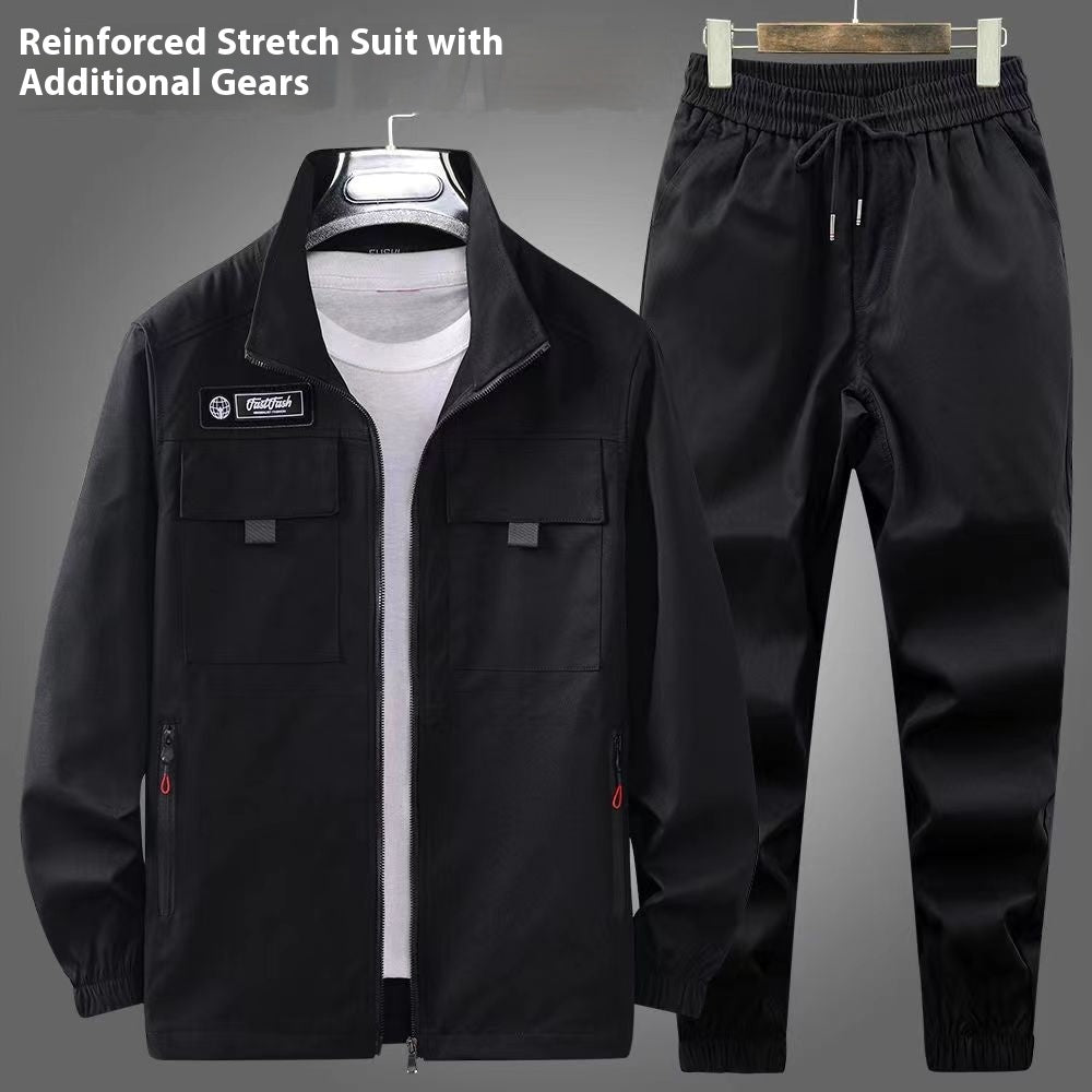 Workwear Men's Elastic Outdoor Leisure Suit Workwear front view