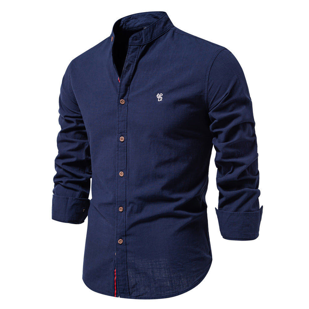 Casual Japanese Fashion Solid Color Long Sleeve Shirt