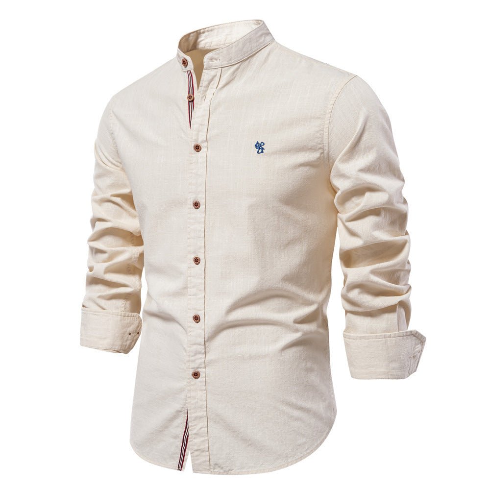 Casual Japanese Fashion Solid Color Long Sleeve Shirt