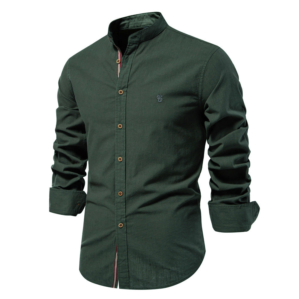 Casual Japanese Fashion Solid Color Long Sleeve Shirt