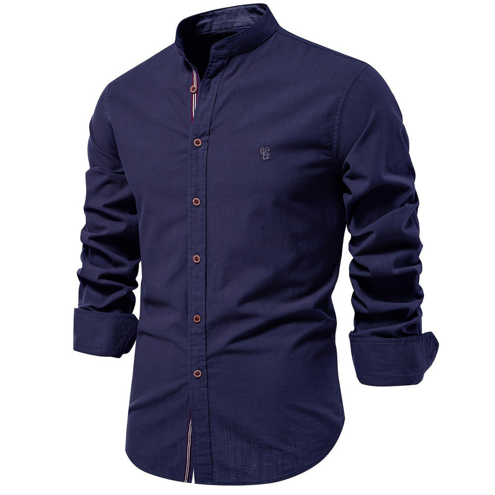 Casual Japanese Fashion Solid Color Long Sleeve Shirt