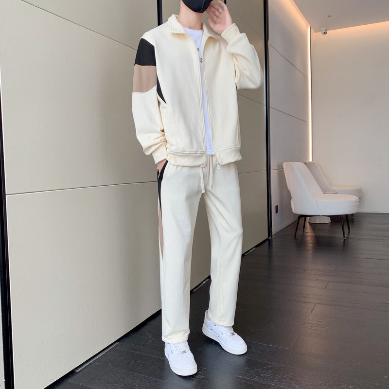 Men's Loose Fashion Casual Sport Cardigan Suit back view