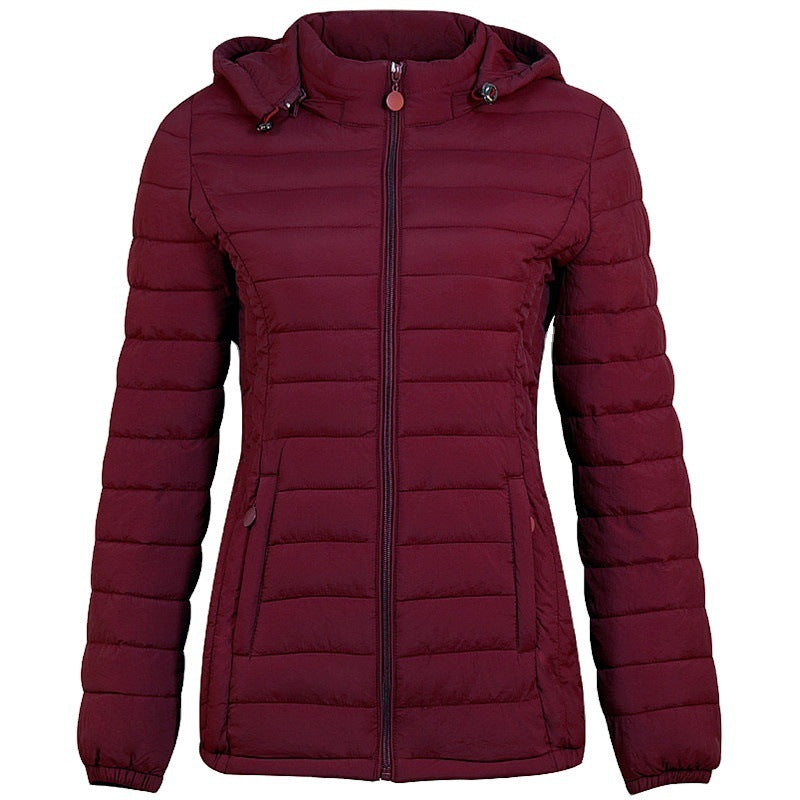 Women's Short Middle-aged And Elderly Padded Down Jacket Large Size Slim Fit