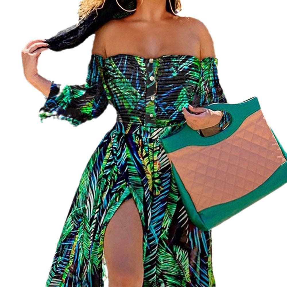 Beach Sexy Printed Mop Dress For Women