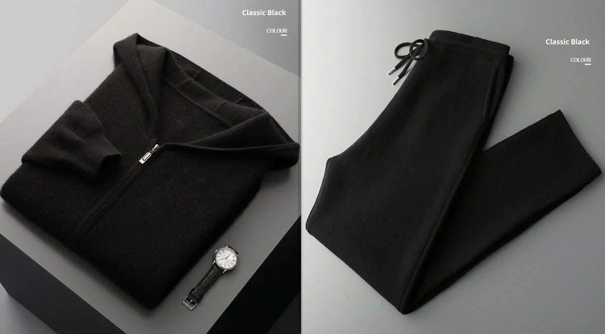 Men's Wool Coat Casual Pants Suit