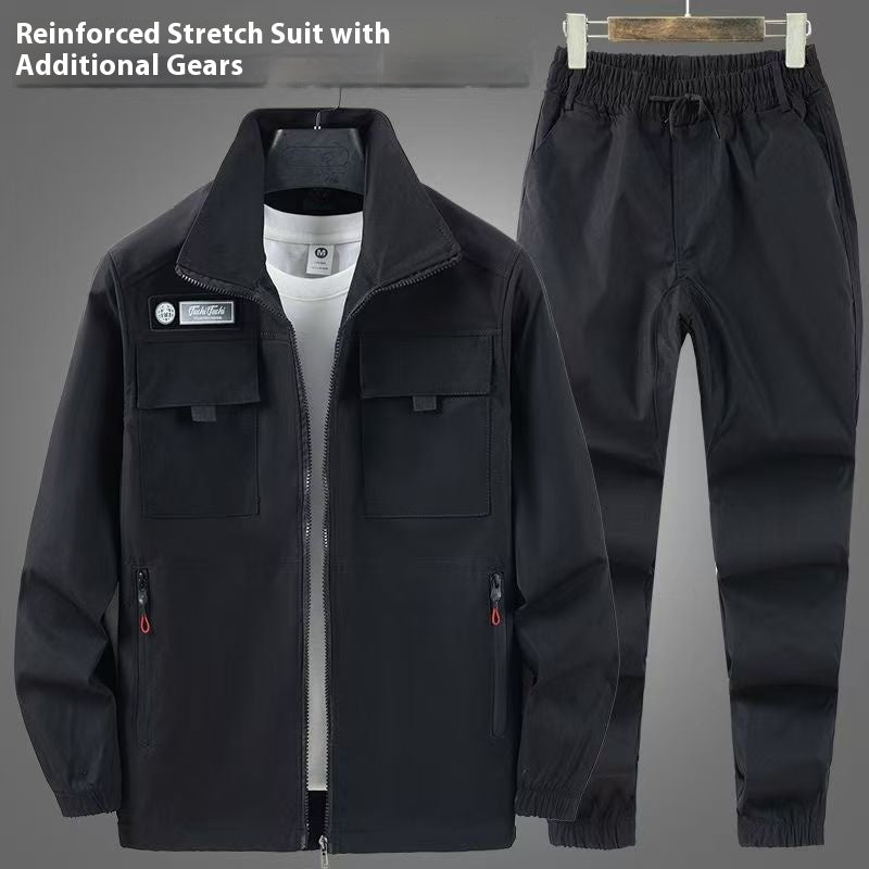 Workwear Men's Elastic Outdoor Leisure Suit Workwear front view