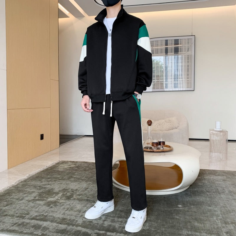 Men's Loose Fashion Casual Sport Cardigan Suit back view