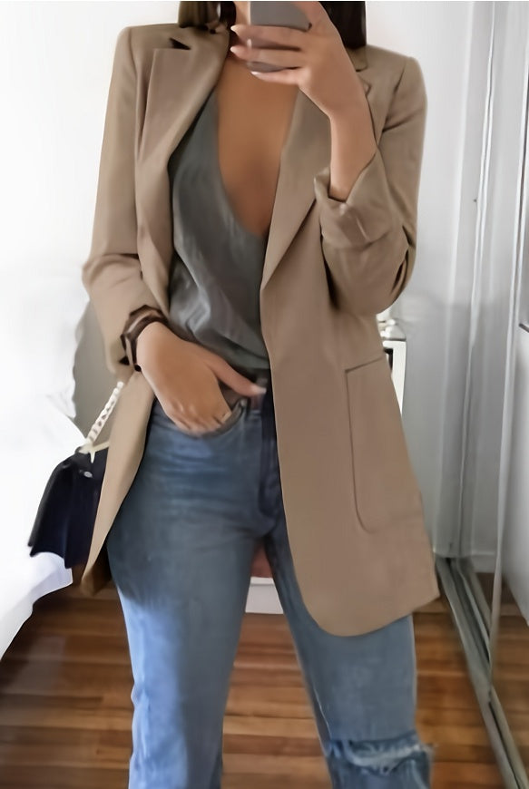 Lapel Slim Cardigan Temperament Blazer
