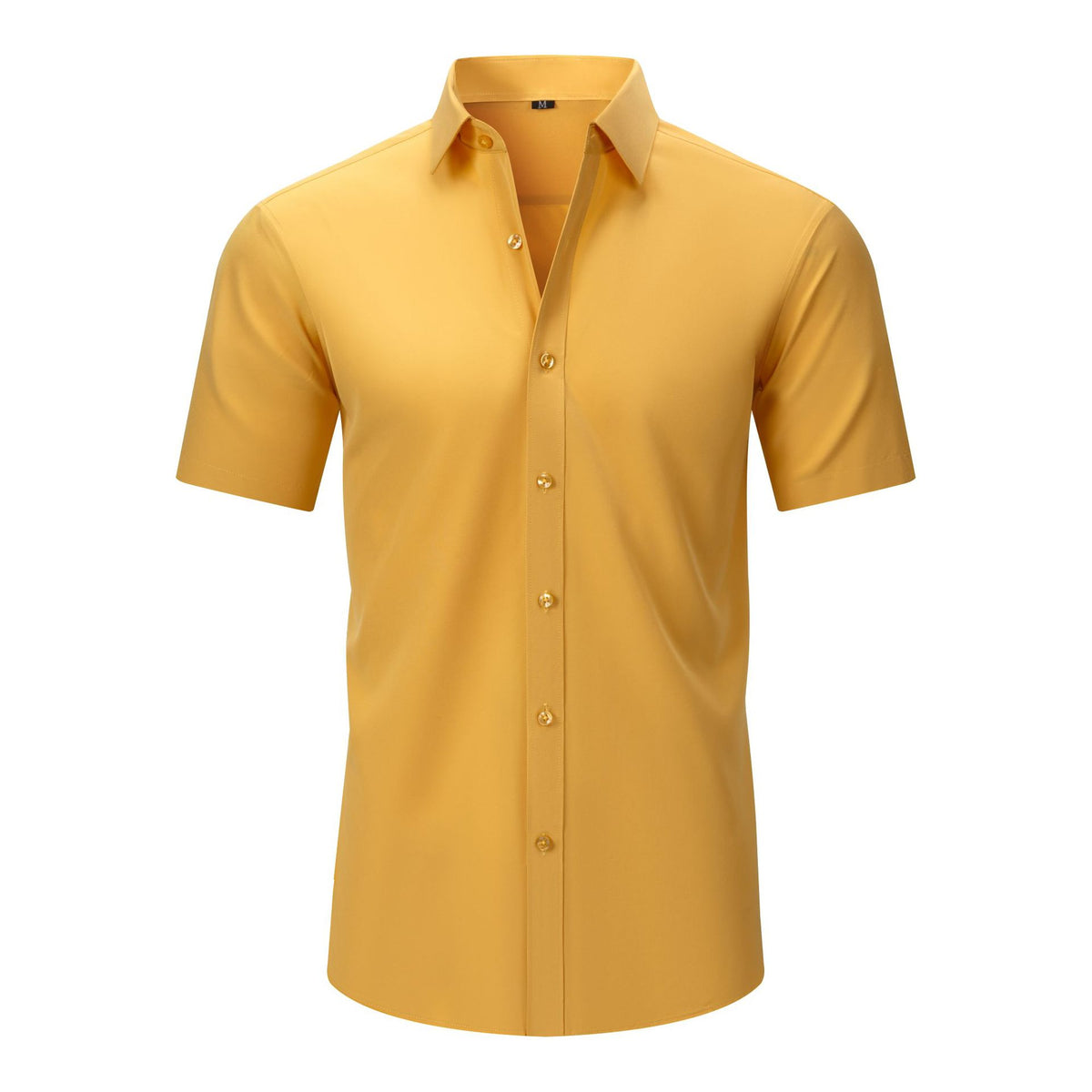 Mens Short-sleeve Stretchy Plus-size Lightweight Shirt
