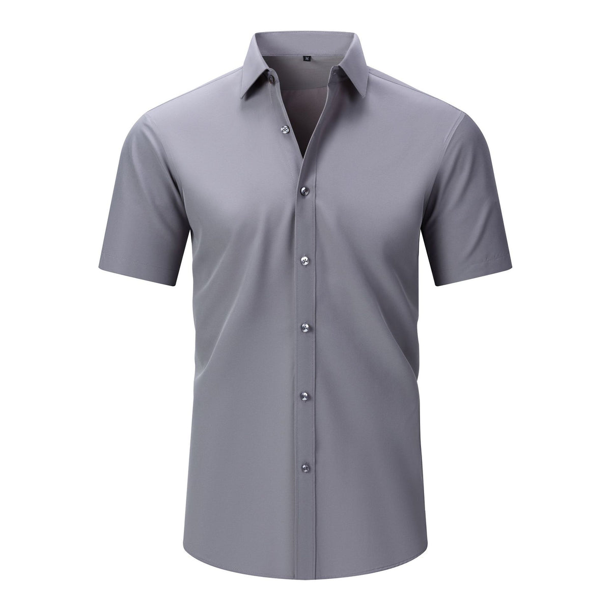 Mens Short-sleeve Stretchy Plus-size Lightweight Shirt