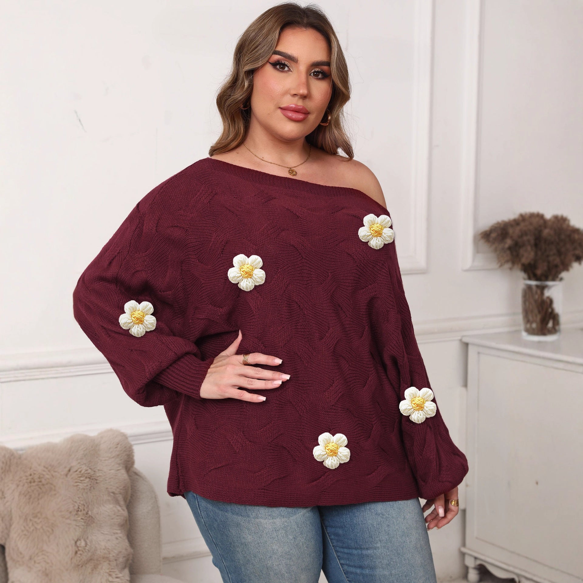 Batwing Sleeve Loose Pullover Female Female