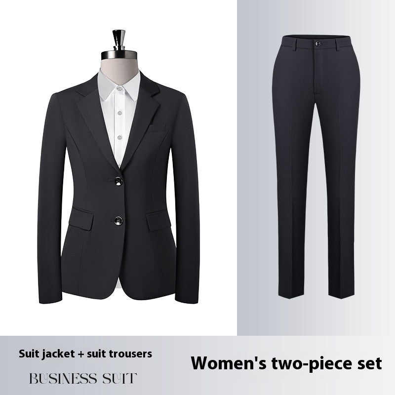 Men's And Women's Same Work Clothes Suit front view