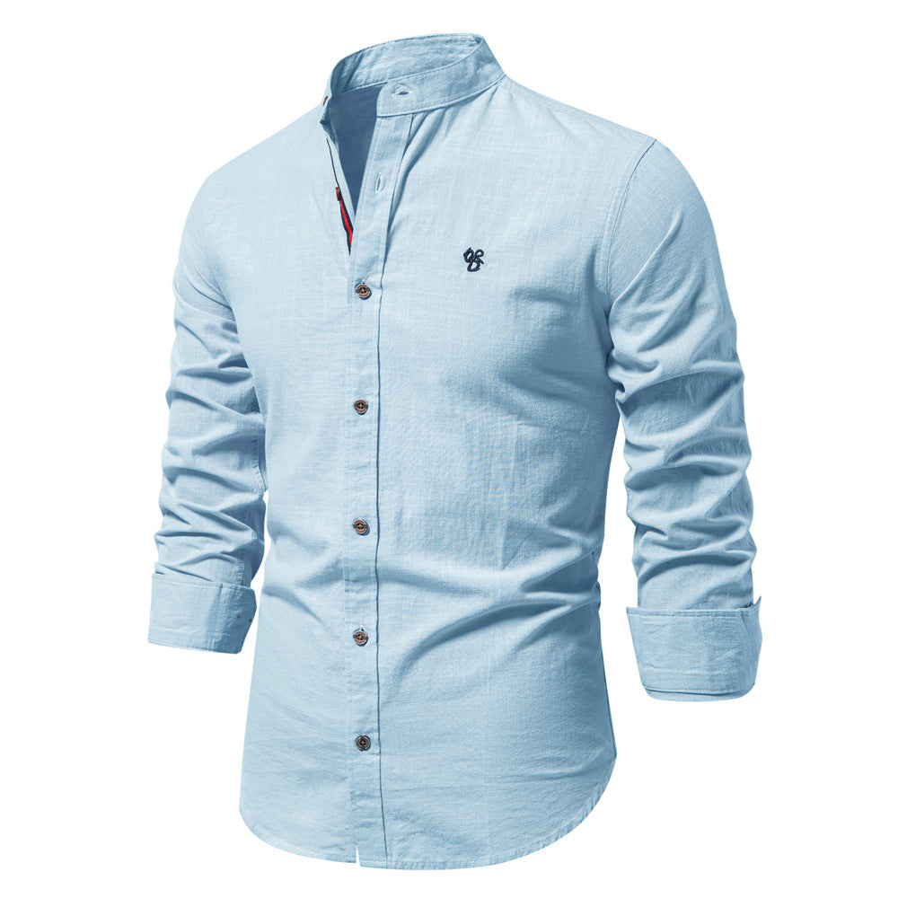 Casual Japanese Fashion Solid Color Long Sleeve Shirt