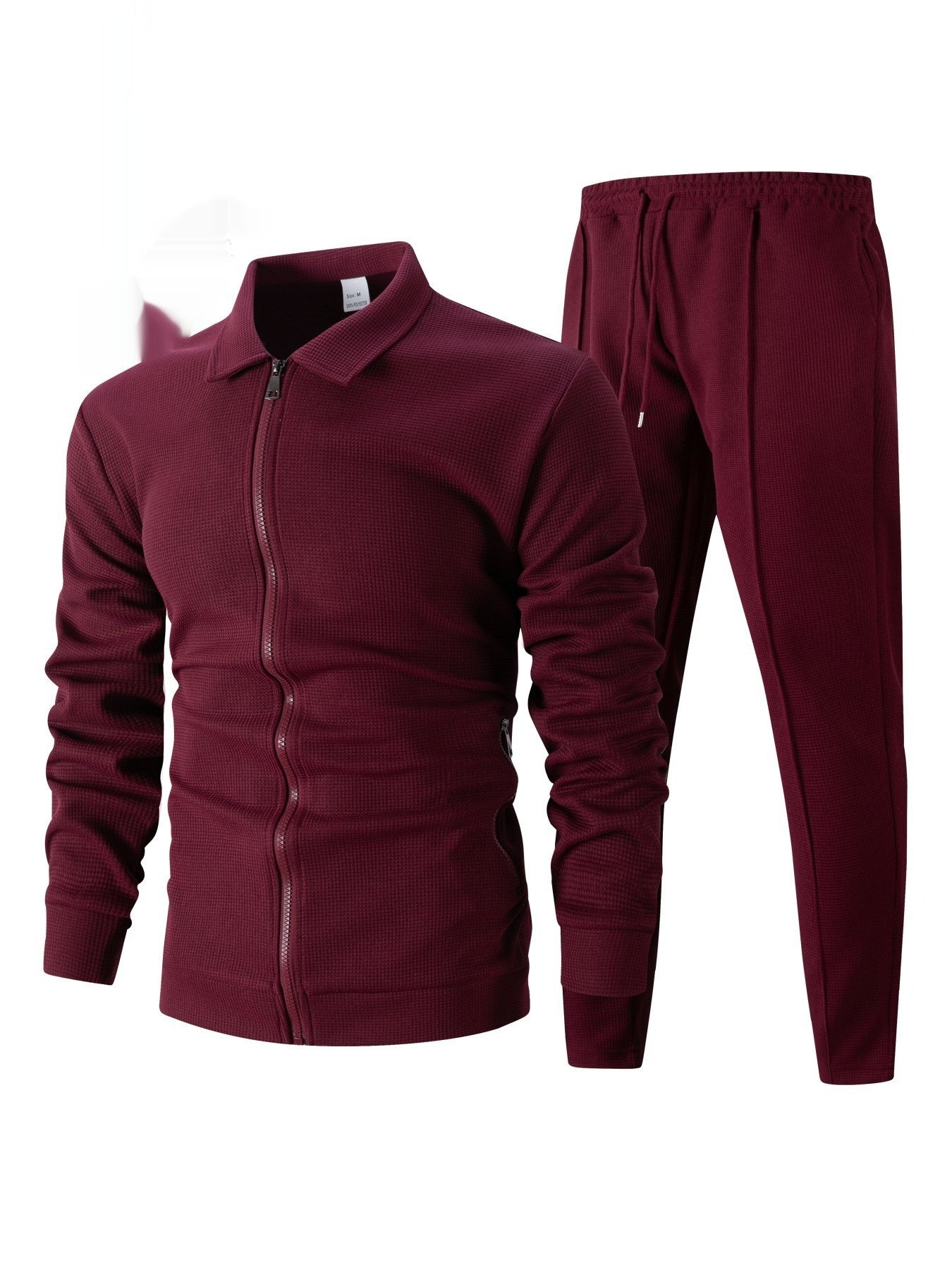 Autumn Youth Zipper Pocket Lapels Slim Fit Men's front view
