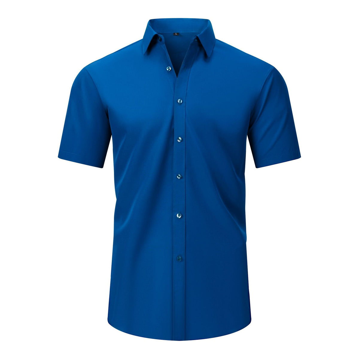 Mens Short-sleeve Stretchy Plus-size Lightweight Shirt