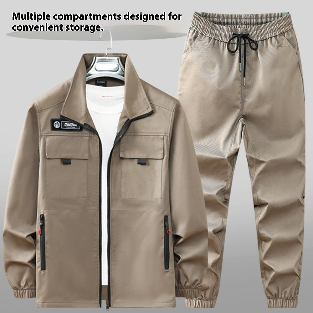 Workwear Men's Elastic Outdoor Leisure Suit Workwear front view