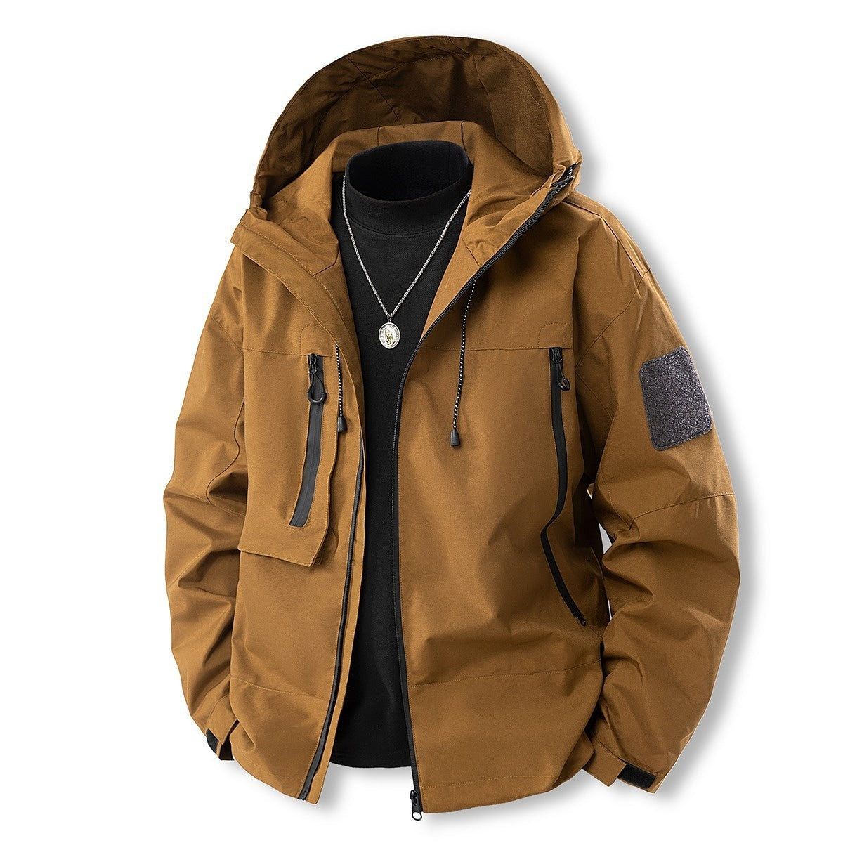 Brand Loose Cargo Windproof Jacket front view